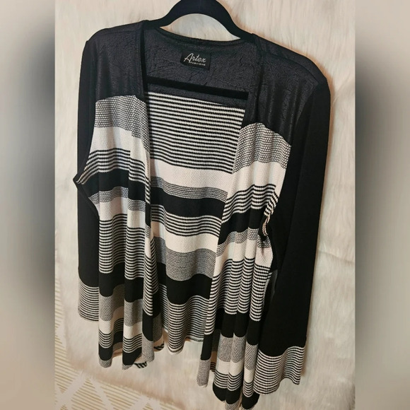 Artex *Rare* Zip-Cape-Back Knit Open-Front Cardigan - Picture 2 of 7